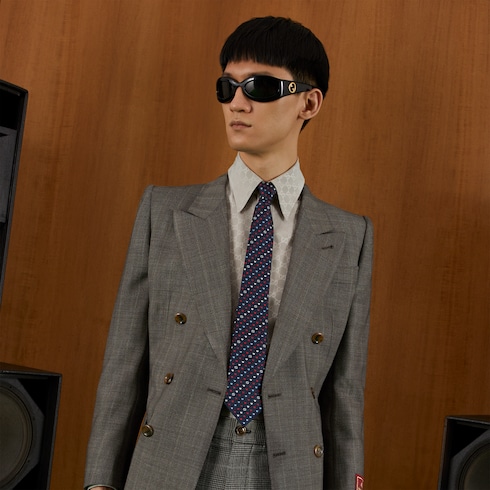 希少✨【GUCCI】GG柄 ジャガード インターロッキング ネクタイ アイボリー 695339_4E002_4275_001_100_0000