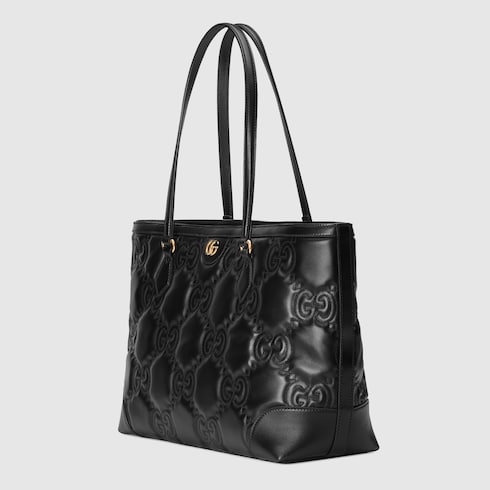 Borsa shopping Ophidia misura media in pelle nera GUCCI Italia