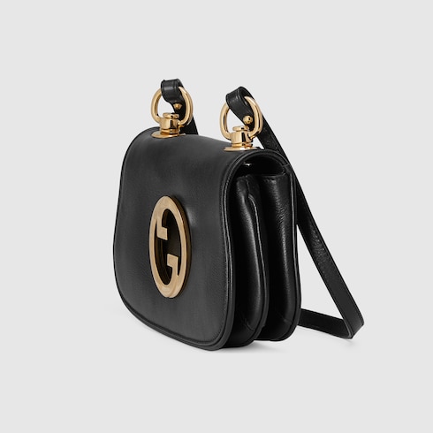 Gucci: Black Interlocking G Blondie Shoulder Bag