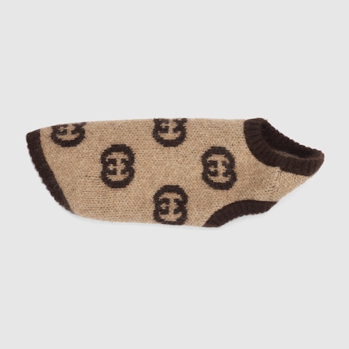 Pet wool blend sweater with Interlocking G