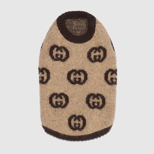 Pet wool blend sweater with Interlocking G
