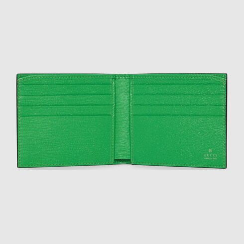 Gucci raccoon print wallet in green 