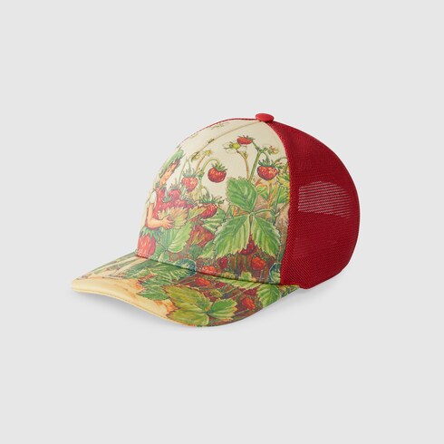 canvas baseball hat in bordeux | GUCCI® SI