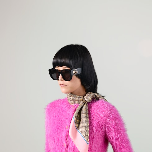 Rectangular-frame sunglasses