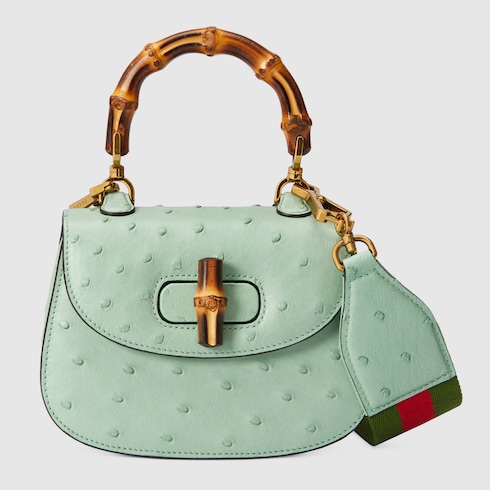 Minibolso de avestruz Gucci Bamboo 1947