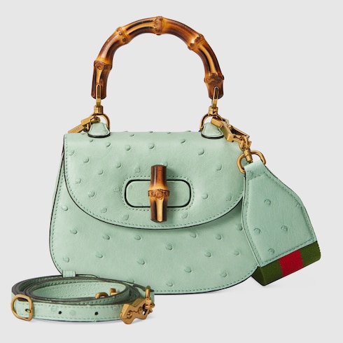 Minibolso de avestruz Gucci Bamboo 1947