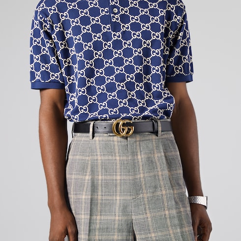 Ремень GG Marmont с блестящей пряжкой