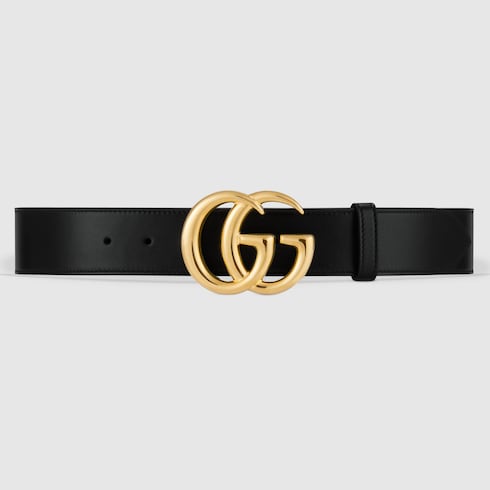 GG Marmont leather belt with shiny buckle Detail 2