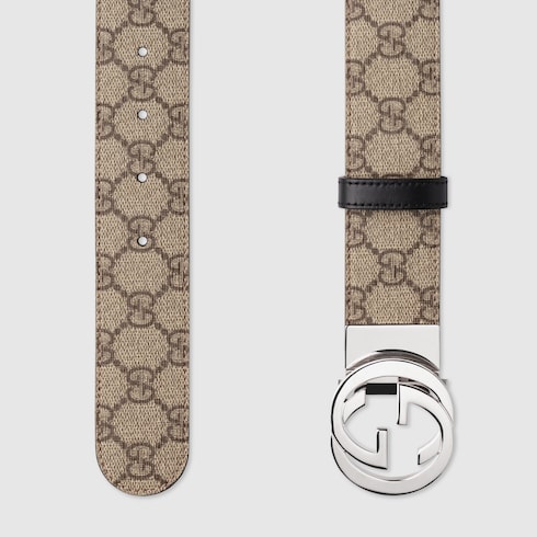 Ceinture réversible avec boucle GG