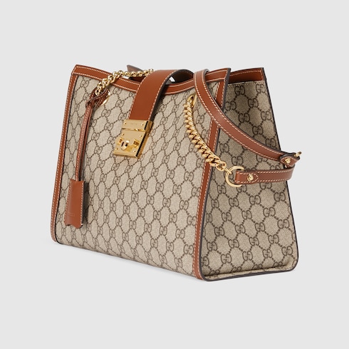 Borsa a spalla Padlock misura media in tessuto GG Supreme GUCCI Italia