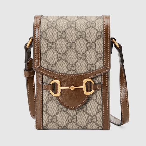 Gucci Horsebit 1955 mini bag in GG Supreme canvas