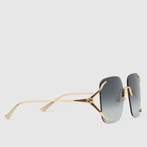 Lunettes de soleil carrées en métal