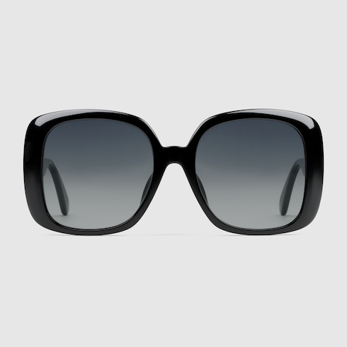 Low nose bridge fit square sunglasses with Web