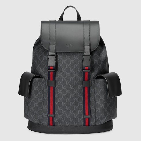 GG Supreme Black Backpack | GUCCI® Canada