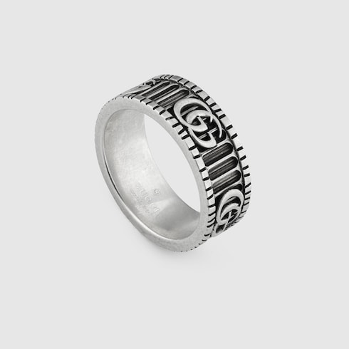 Ring with Double G in silver