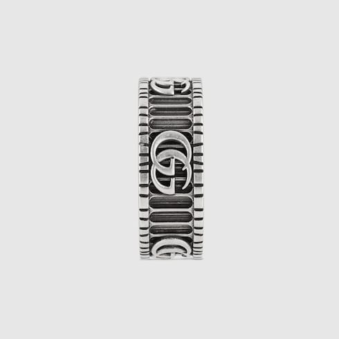 GG Marmont wide ring in 925 sterling silver | GUCCI® US