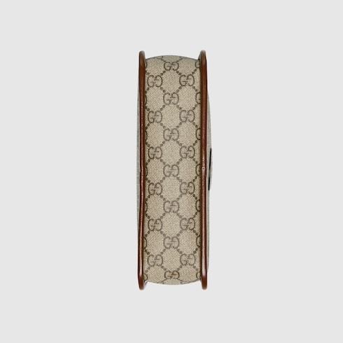 Gucci Interlocking G Patch Sling Bag GG Coated Canvas Small Brown