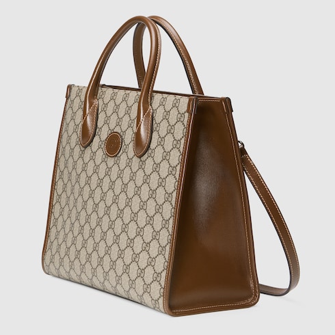 Gucci Supreme Monogram GG Web Handle Tote Bag