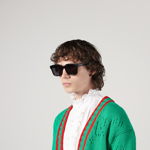 Specialized fit square-frame sunglasses