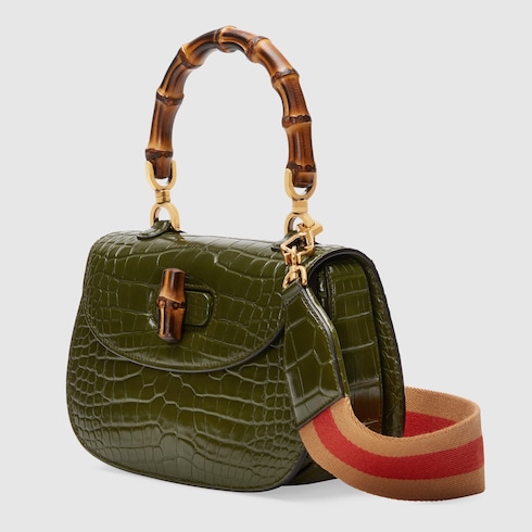 Bolso de cocodrilo Gucci Bamboo 1947