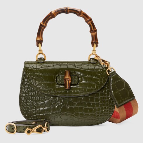 Bolso de cocodrilo Gucci Bamboo 1947