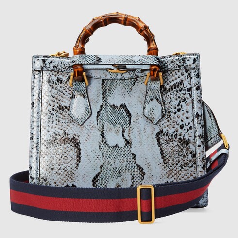 Gucci Diana small python tote bag. 8