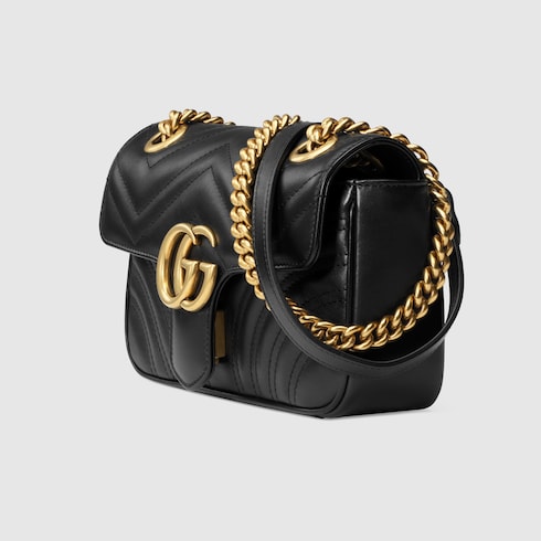 GG Marmont Mini Shoulder Bag in Black - Gucci