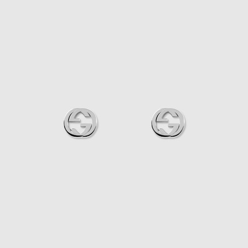 Orecchini a bottone Gucci Interlocking