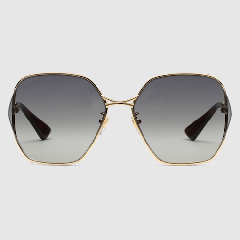 Low nose bridge fit round-frame sunglasses