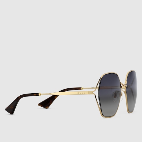 Low nose bridge fit round-frame sunglasses