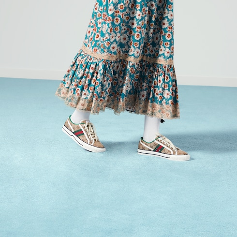 Gucci Tennis 1977系列女士GG运动鞋