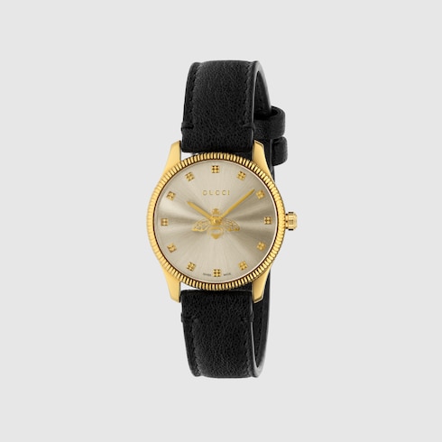 Gucci watch 2025 gold and black