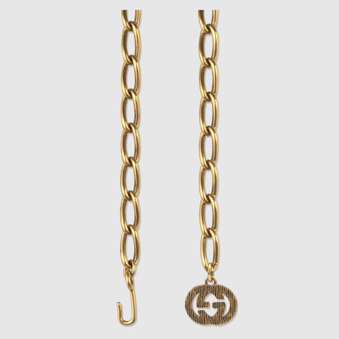 小物 Gucci Interlocking G Gold Chain Belt Chain belt with Interlocking G in antique gold-toned metal | GUCCI® SG