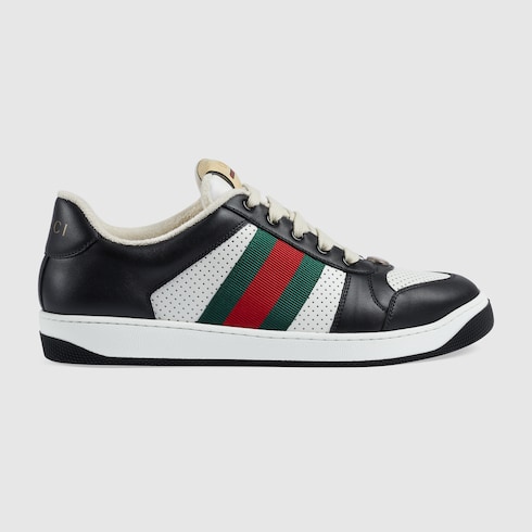 Black and white store gucci sneakers