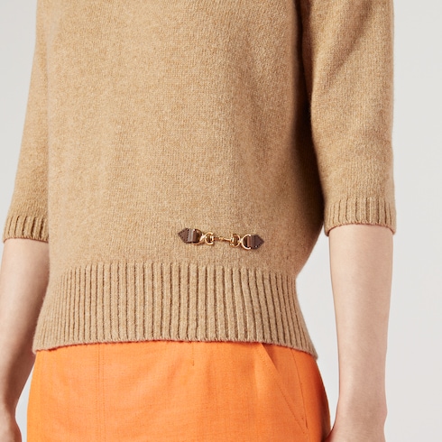 Cashmere top with Horsebit