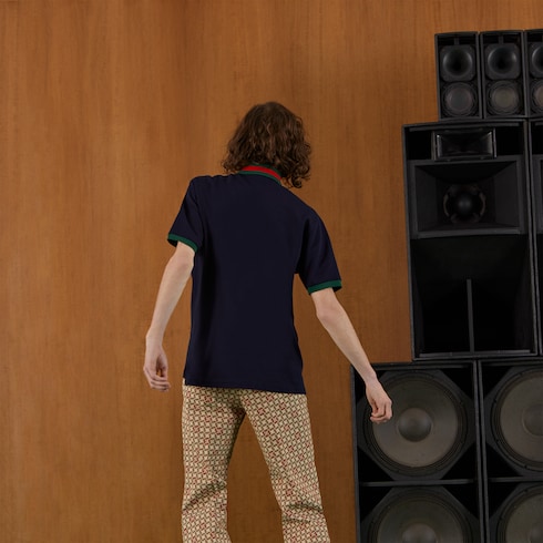 Рубашка-поло из хлопка-пике с воротником Web