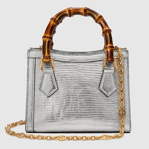 Gucci Diana mini lizard tote bag Detail 6