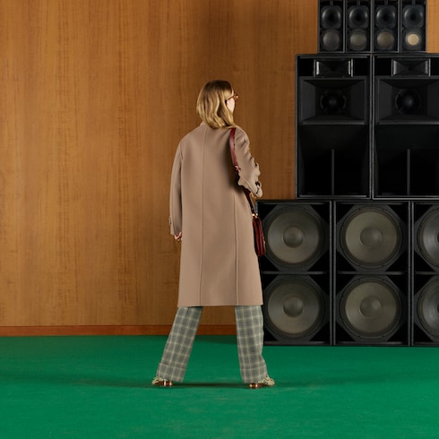 Reversible GG wool coat