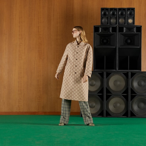 Cappotto in lana GG reversibile