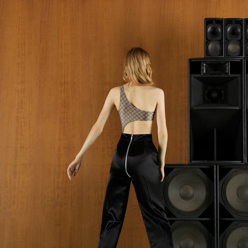 Traje de baño de jersey elástico con GG