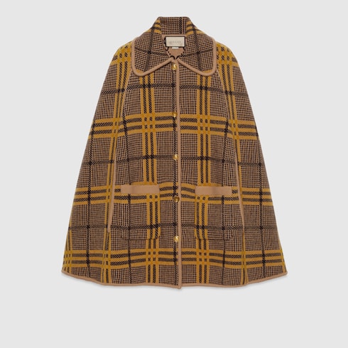 Gucci 双面针织羊毛斗篷. 1