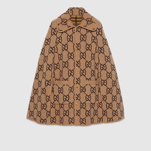 Gucci 双面针织羊毛斗篷. 9