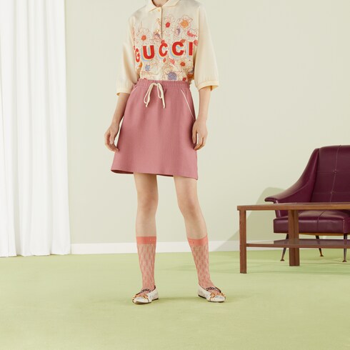 Gucci Lovelight GGジャージージャカード スカート ・ピンク | GUCCI公式