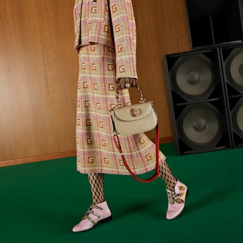 [구찌 뱀부 1947] 오스트리치 핸드백