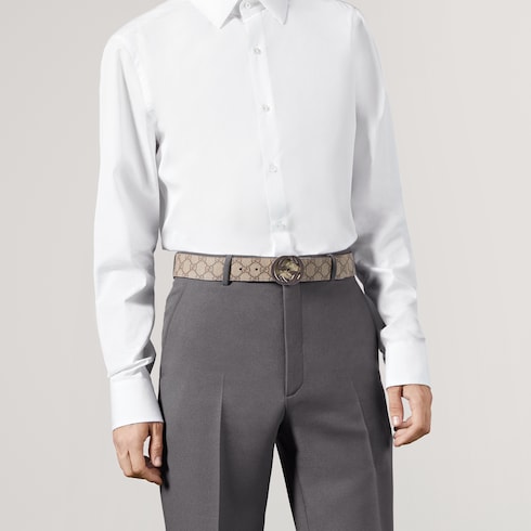 Ceinture réversible avec boucle GG
