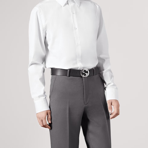 Ceinture réversible avec boucle GG
