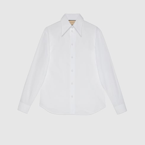 Gucci Women White Poplin Shirt