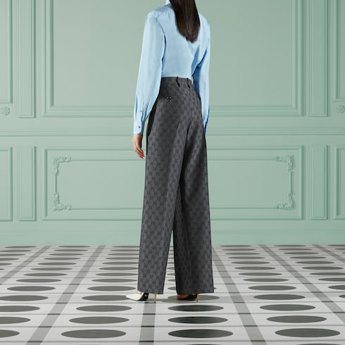 Pantalon en laine GG