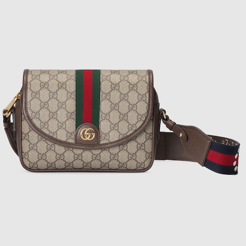 Gucci Ophidia GG Supreme Mini Crossbody Bag in Red