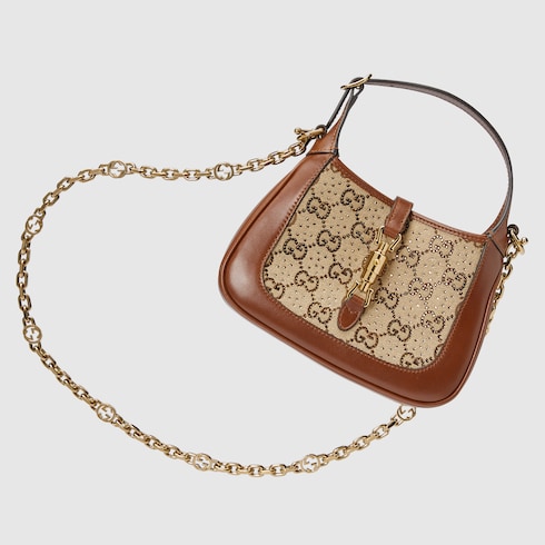 Gucci Jackie 1961 Mini-Tasche mit Kristallen